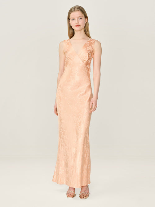 Iris Jacquard Dress in Prairie Sunset