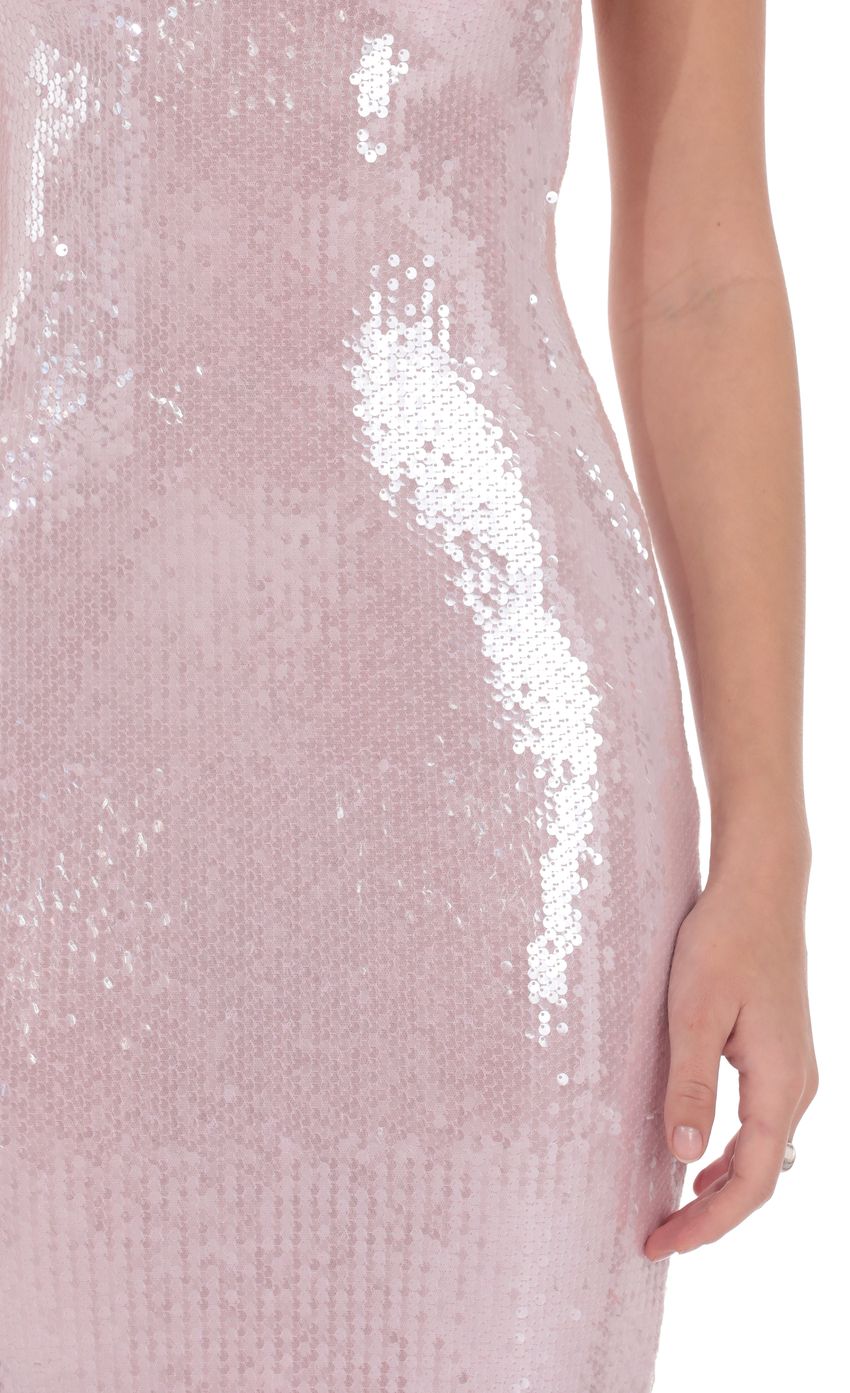 Auralyn Sequin Maxi Dress in Pink