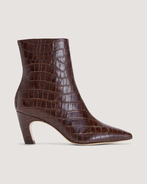The Short Banana Boot | Brown Crocodile