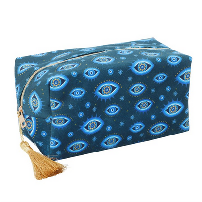 All Seeing Eye Print Velvet Makeup Bag 🇬🇧