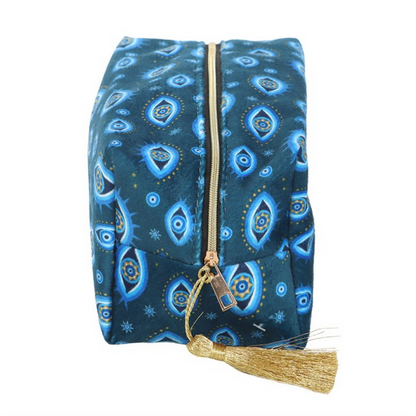 All Seeing Eye Print Velvet Makeup Bag 🇬🇧