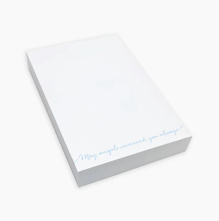 Anne Neilson May Angels Surround You Notepad Blue Paper in at Wrapsody