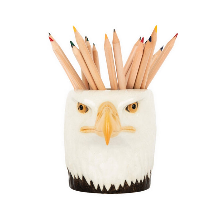 Bald Eagle Pencil Pot - Quail Ceramics