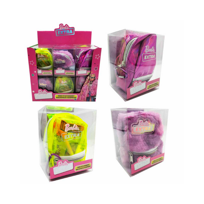 Barbie Extra Pink Shiny Stationery Backpack Surprise 🇬🇧