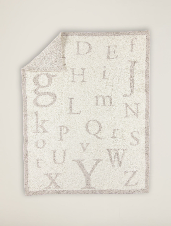 Barefoot Dreams ABC Stone/Cream Blanket Blankets & Throws in at Wrapsody