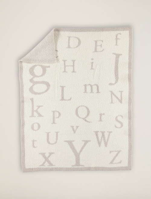 Barefoot Dreams ABC Stone/Cream Blanket Blankets & Throws in at Wrapsody