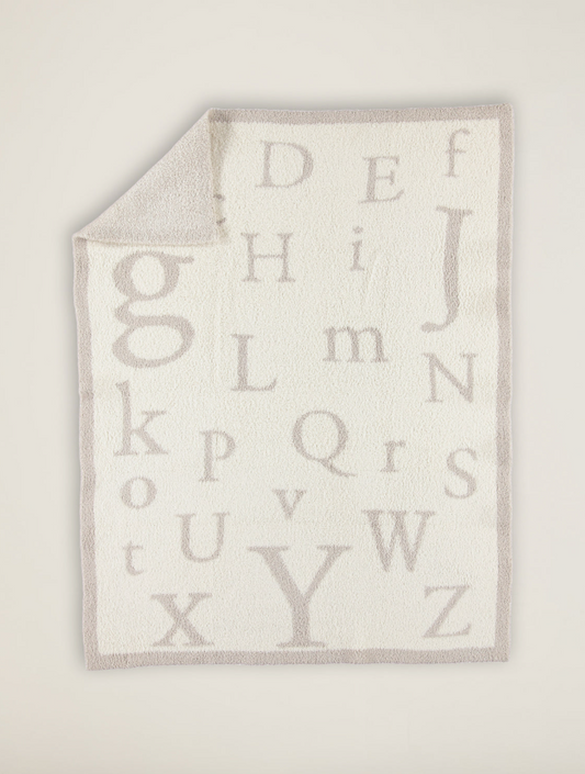 Barefoot Dreams ABC Stone/Cream Blanket Blankets & Throws in at Wrapsody