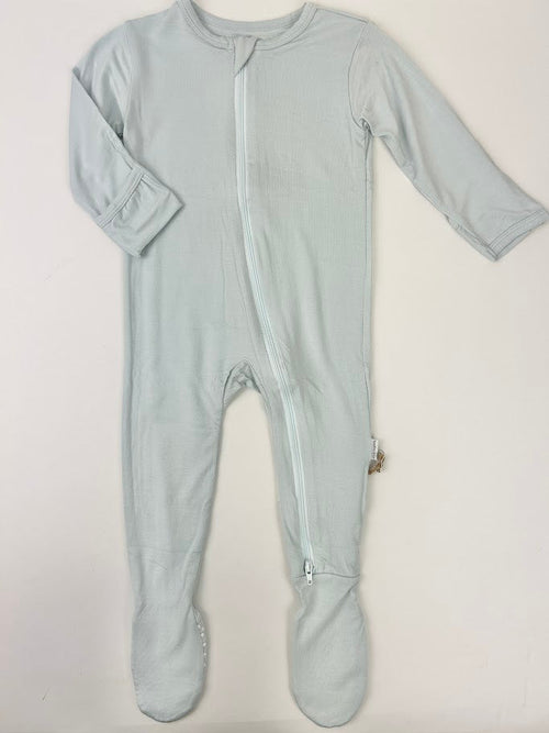 Blue 2-Way Zipper Footie Baby in 0-3M at Wrapsody