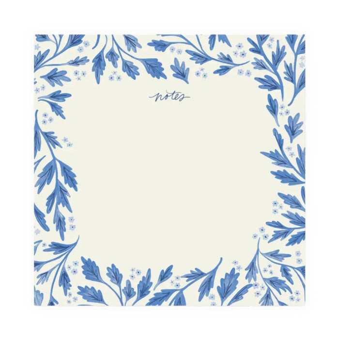 Blue Vines Block Notepad