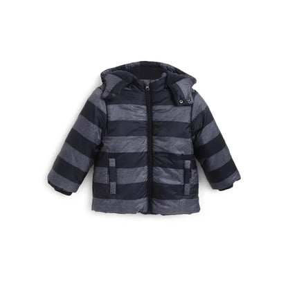 Boys Blue Colourblocked Padded Jacket