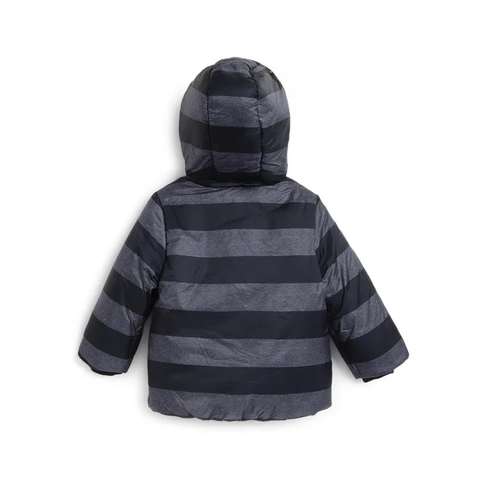 Boys Blue Colourblocked Padded Jacket