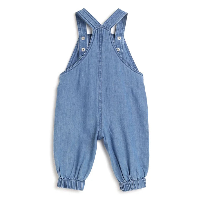 Boys Blue Printed Dungarees