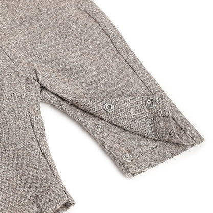 Boys Brown Cotton Dungaree
