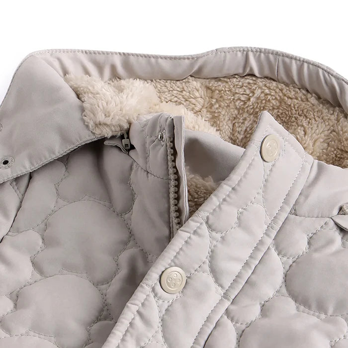 Boys Brown Self Design Hooded Jacket