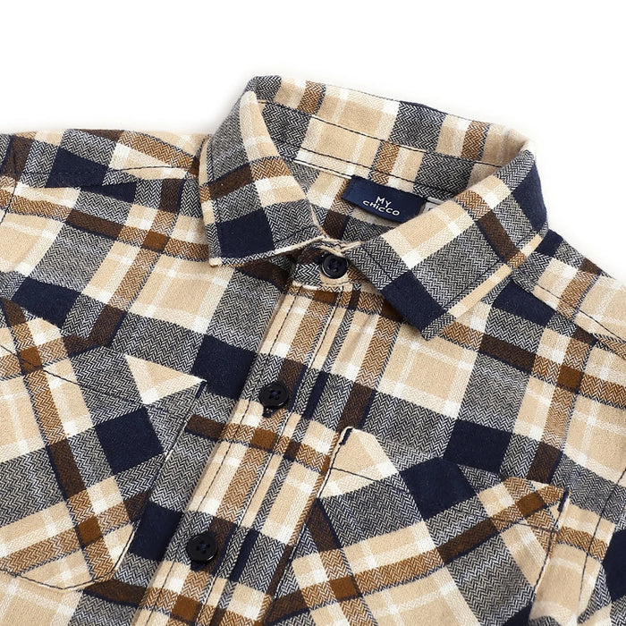 Boys Checked Cotton Casual Shirt
