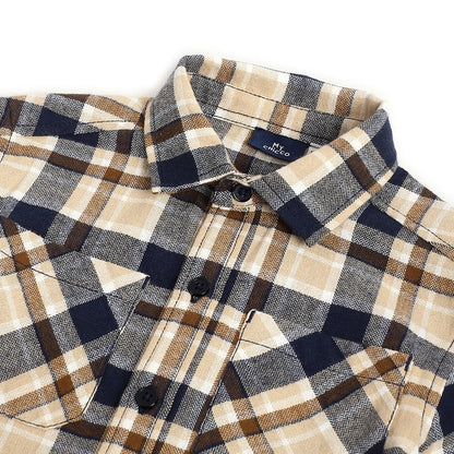 Boys Checked Cotton Casual Shirt