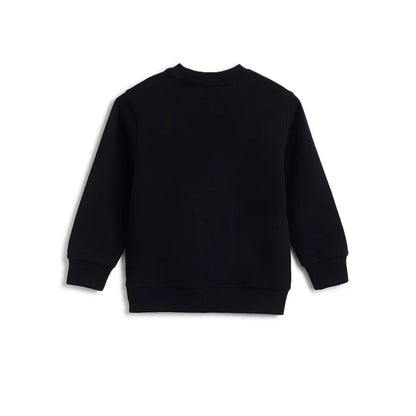 Boys Dark Blue Printed Sweatshirt