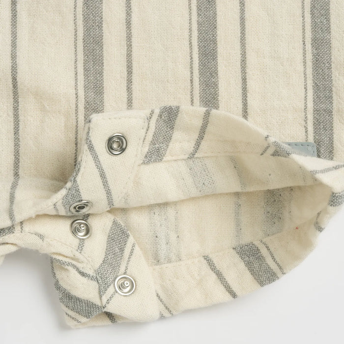 Boys Light Natural Striped Romper