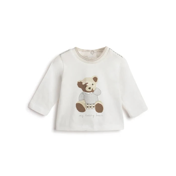 Boys White Graphic Printed T-shirt