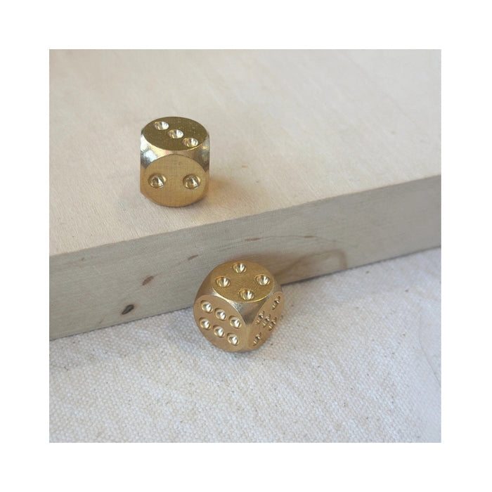 Brass Dice - Set of 2