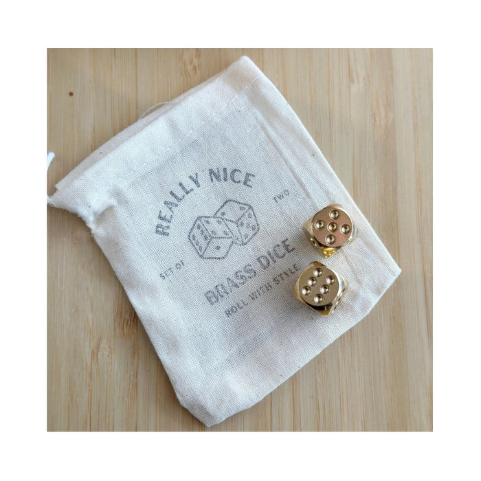 Brass Dice - Set of 2