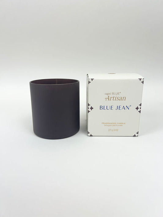 Capri Blue Terrazza Velluto Boxed Candle - Blue Jean Candles in at Wrapsody