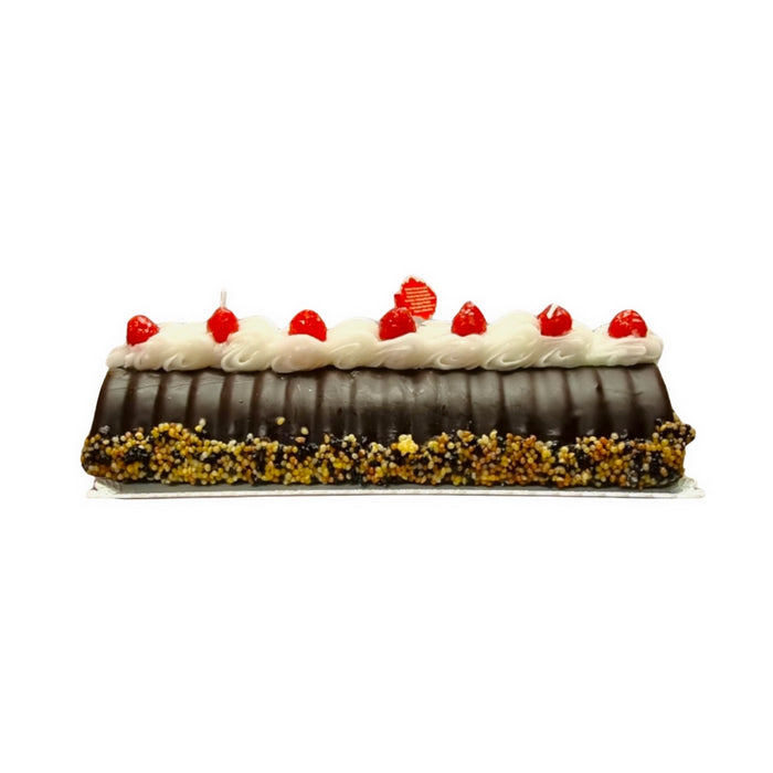 Chocolate Log with Raspberries Candle