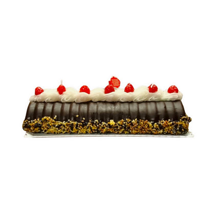 Chocolate Log with Raspberries Candle