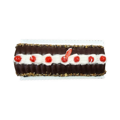 Chocolate Log with Raspberries Candle