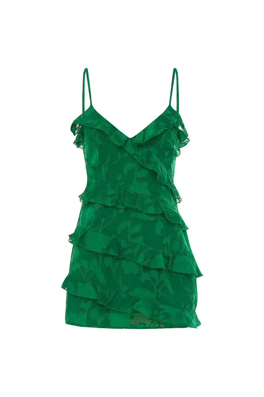 AISHA MINI DRESS - EMERALD