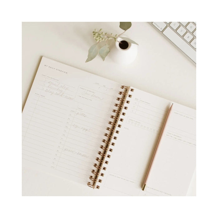 Daily Overview Planner - Mint Blue