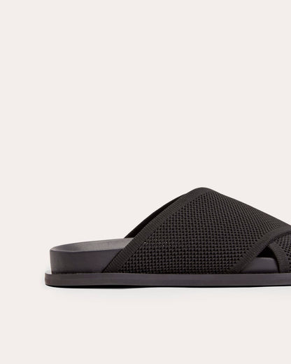 The ReKnit Form Crossover Sandal | Black