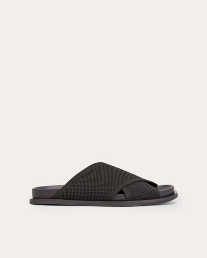 The ReKnit Form Crossover Sandal | Black