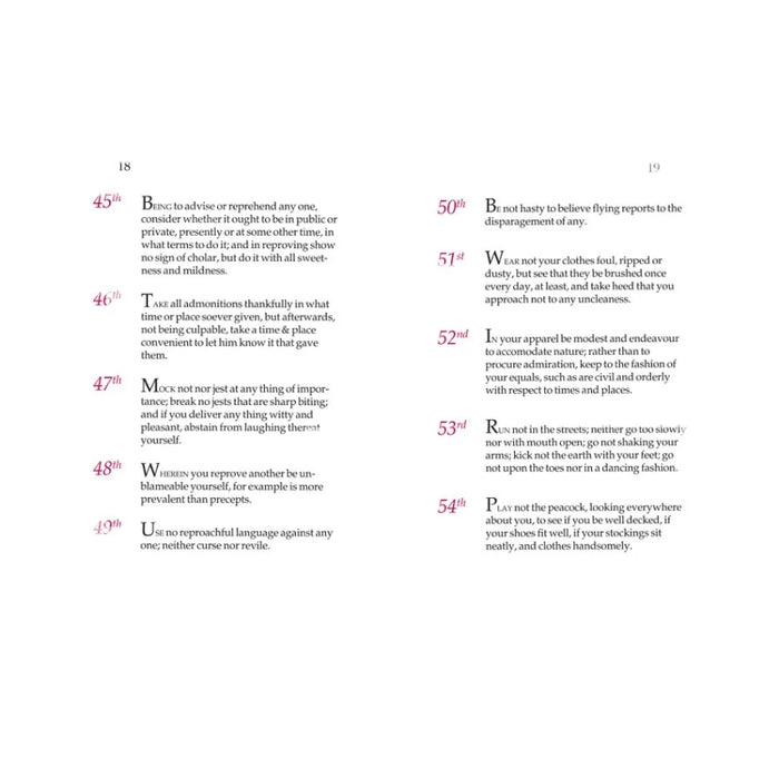 George Washington's Rules of Civility and Decent Behaviour