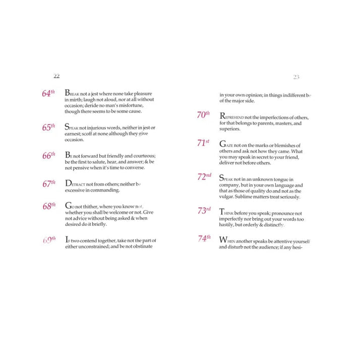 George Washington's Rules of Civility and Decent Behaviour