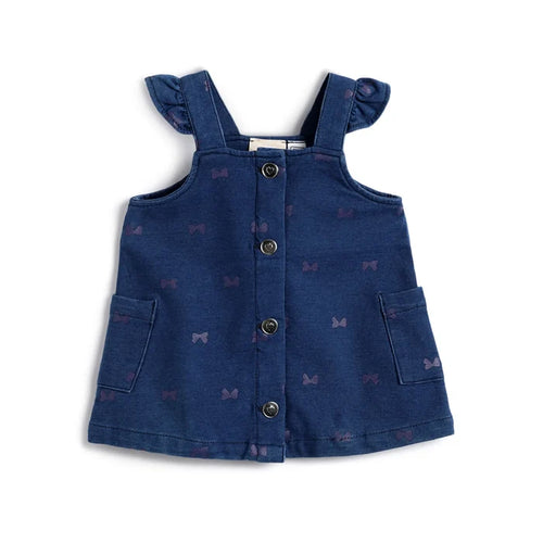 Girls Medium Blue Printed Dress