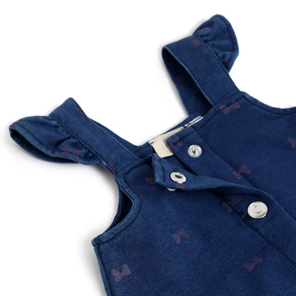 Girls Medium Blue Printed Dress