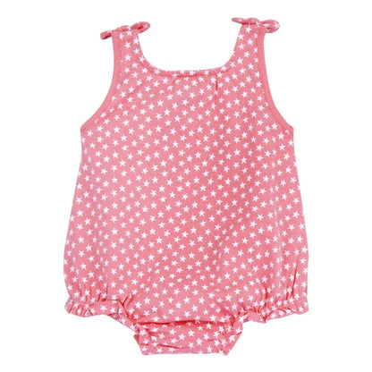 Girls Medium Pink Printed Romper