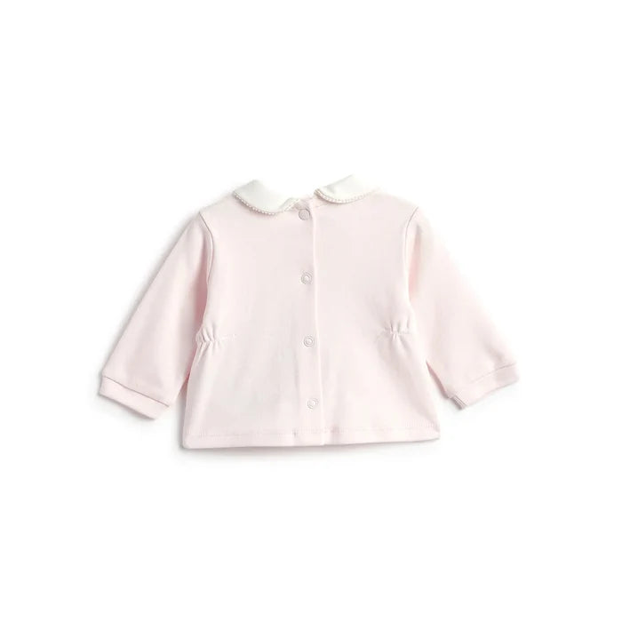 Girls Pink Embellished Smock with Leggings