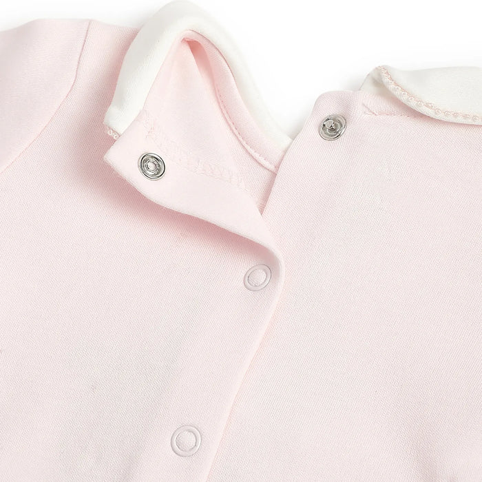 Girls Pink Embellished Smock with Leggings