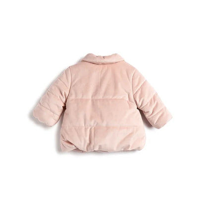 Girls Pink Solid Jacket
