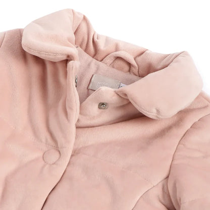 Girls Pink Solid Jacket