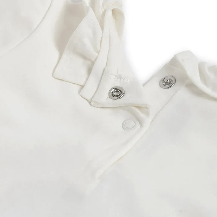 Girls White Printed T-shirt