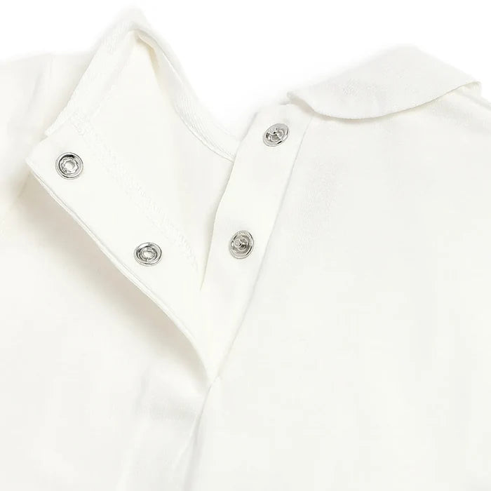 Girls White Top with Beige Dress