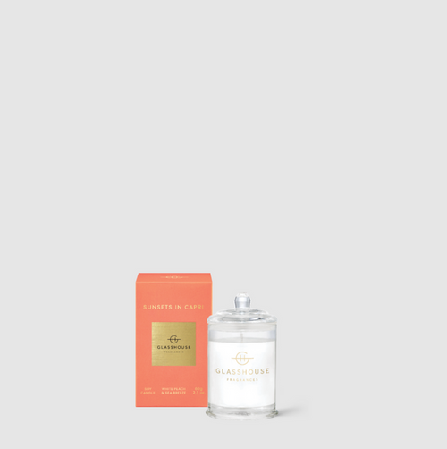 Glasshouse Candle 2.1oz - Sunsets In Capri Candles in at Wrapsody