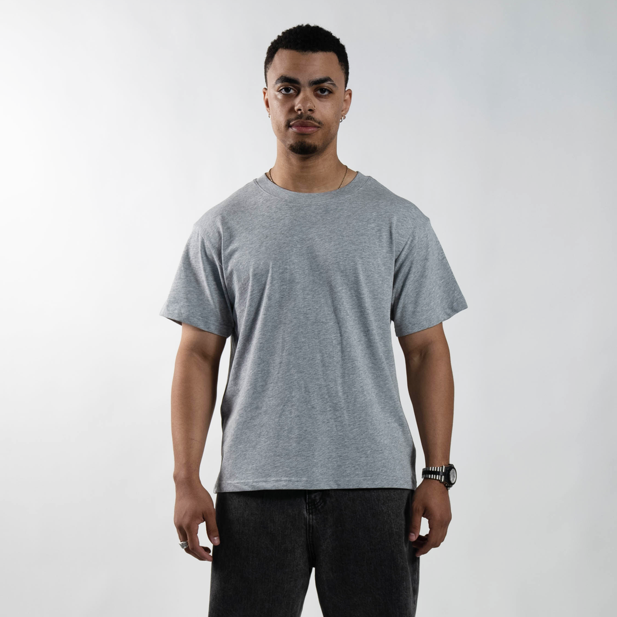 300 GSM 'Heather Grey' Standard Tee