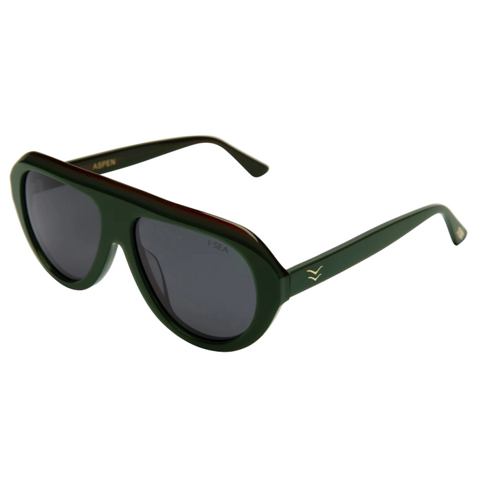 I-SEA Aspen Hunter Green/Smoke Sunglasses Sunglasses in at Wrapsody