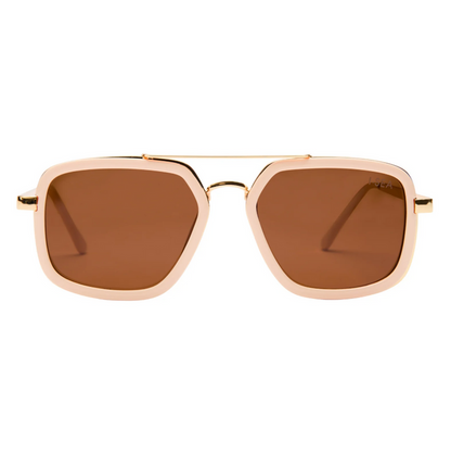I-SEA Cruz Sunglasses Sunglasses in Cream/Brwn at Wrapsody