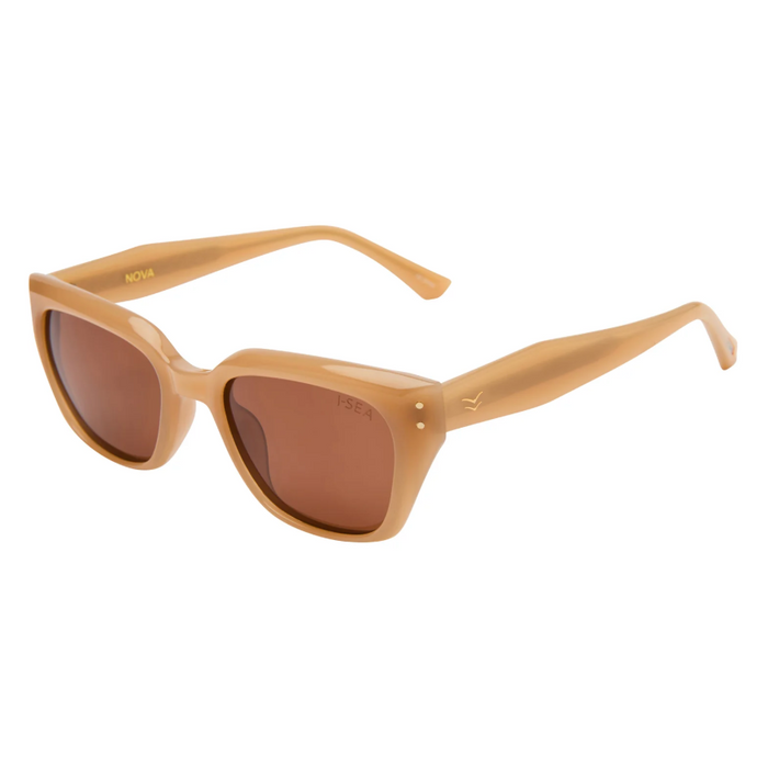 I-SEA Nova Vanilla/Brown Sunglasses Sunglasses in at Wrapsody