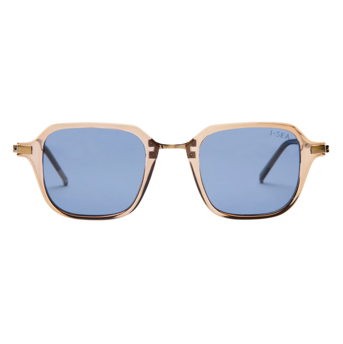 I-SEA Riley Taupe/Navy Sunglasses Sunglasses in at Wrapsody